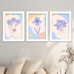 Kit 3Quadros Boho-Chic Flores - Imagem 2