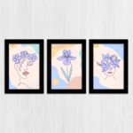 Kit 3Quadros Boho-Chic Flores - Imagem 3