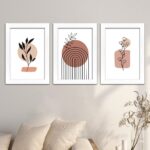 Kit-3 Quadros Abstrato Boho-Chic - Imagem 2