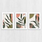Kit 3 Quadros Plantas Abstrato - Imagem 4