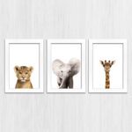 Kit 3 Quadros Animais-Savana - Imagem 3