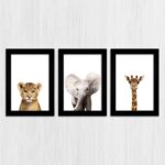 Kit 3 Quadros Animais-Savana - Imagem 4