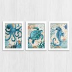 Kit 3 Quadros Animais-Marinhos - Imagem 4