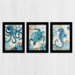 Kit 3 Quadros Animais-Marinhos - Imagem 3