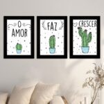 Kit 3 Quadros O-Amor-faz-crescer...
