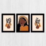 Kit 3 Quadros Mulher-Mosaico - Imagem 3