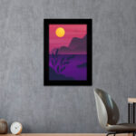 Quadro Decorativo paisagem Chic - Moldura Preta -