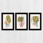 Kit 3 Quadros boho-Plantas-Verde - Imagem 3