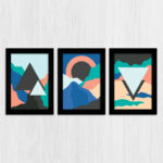 Kit 3 Quadros Paisagem-azul-branca - Imagem 4