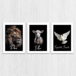 Kit 3 Quadros Pai-Filho-Espirito-Santo - Imagem 3