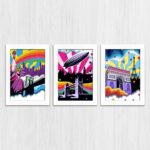Kit 3 Quadros Construções-Arte - Imagem 4