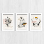 Kit 3 Quadros-Vaporwave-Estatuas - Imagem 4