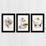 Kit 3 Quadros-Vaporwave-Estatuas - Imagem 3
