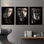 Kit 3 Quadros-Modelo-Negra