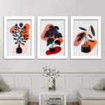 Kit 3 Quadros- Boho-Chic-Laranja - Imagem 2