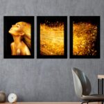Kit 3 Quadros-Cabelo-de-ouro