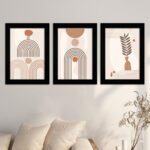 Kit 3 Quadros - Boho Chic Minimalista