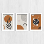 Kit 3 Quadros - Boho Chic Laranja - Imagem 4