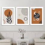 Kit 3 Quadros - Boho Chic Laranja - Imagem 2