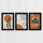 Kit 3 Quadros - Boho Chic Laranja - Imagem 3