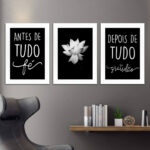 Kit 3 Quadros - Antes de tudo Fé - Imagem 2