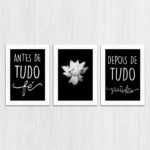 Kit 3 Quadros - Antes de tudo Fé - Imagem 4