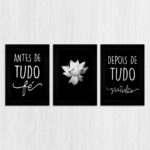 Kit 3 Quadros - Antes de tudo Fé - Imagem 3