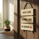 Placa 3 Partes - Tire os Sapatos
