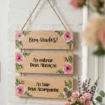 Placa 3 Partes - Bem Vindos
