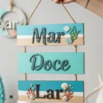 Placa 3 Partes - Mar doce Lar