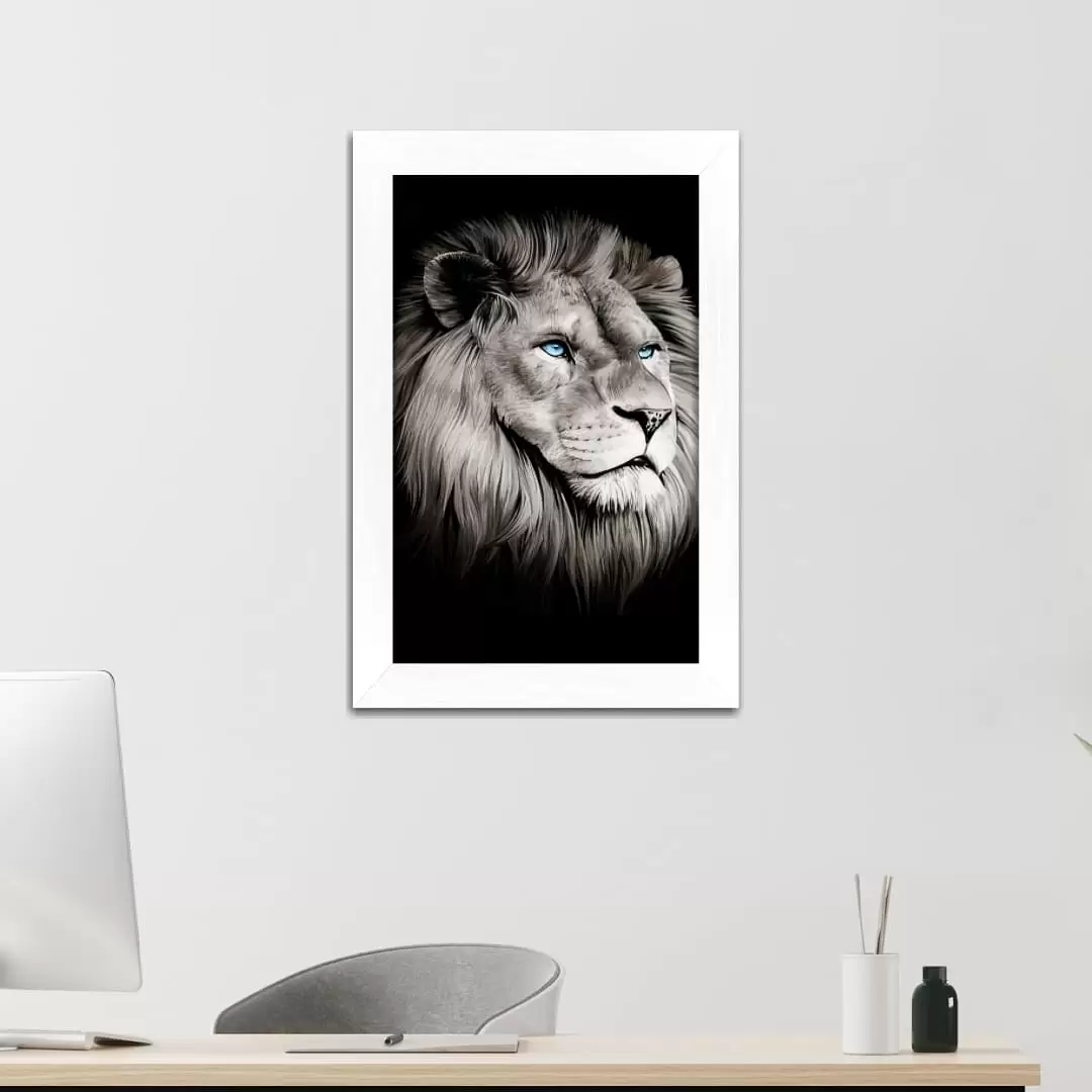Quadro Decorativo Leão Realista - Imagem 2