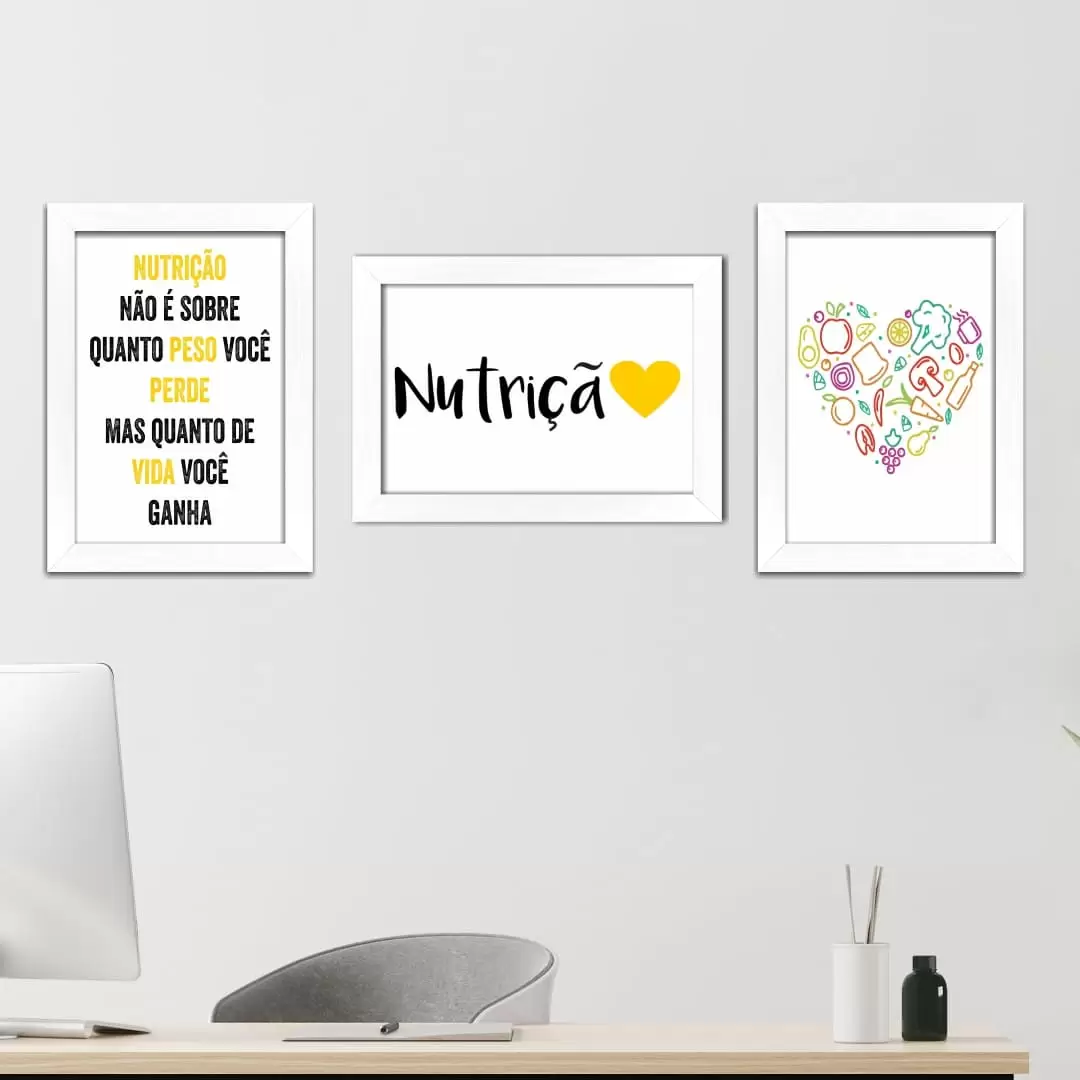 Kit 3 Quadros Nutrição - Imagem 2