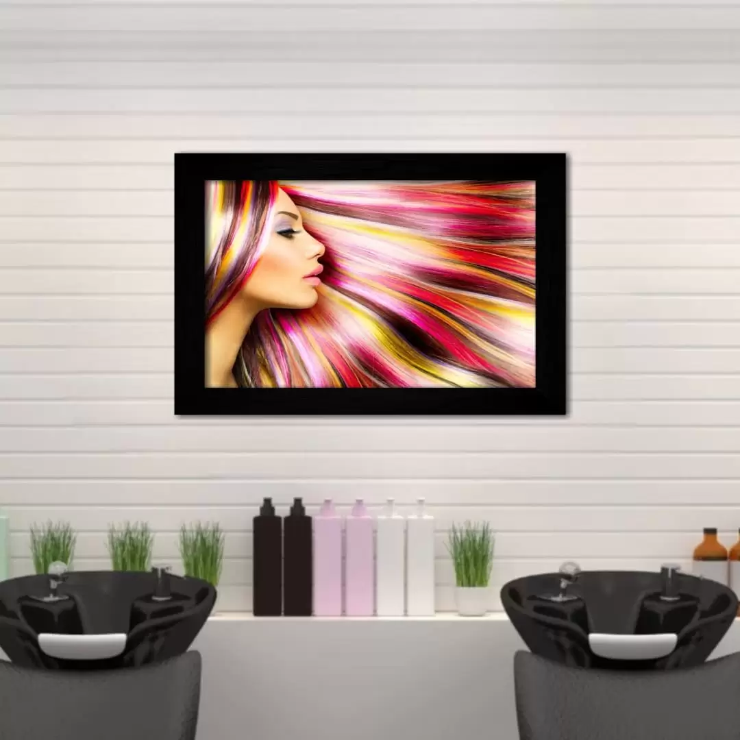 Quadro Decorativo Moda - Styleeshair - Moldura Preta -