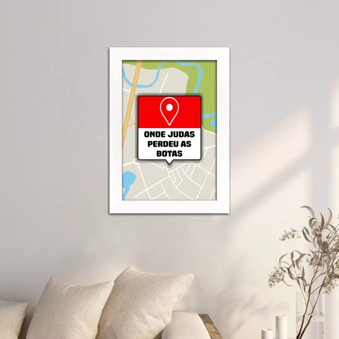Quadro Decorativo Frase Onde-Judas - Imagem 2