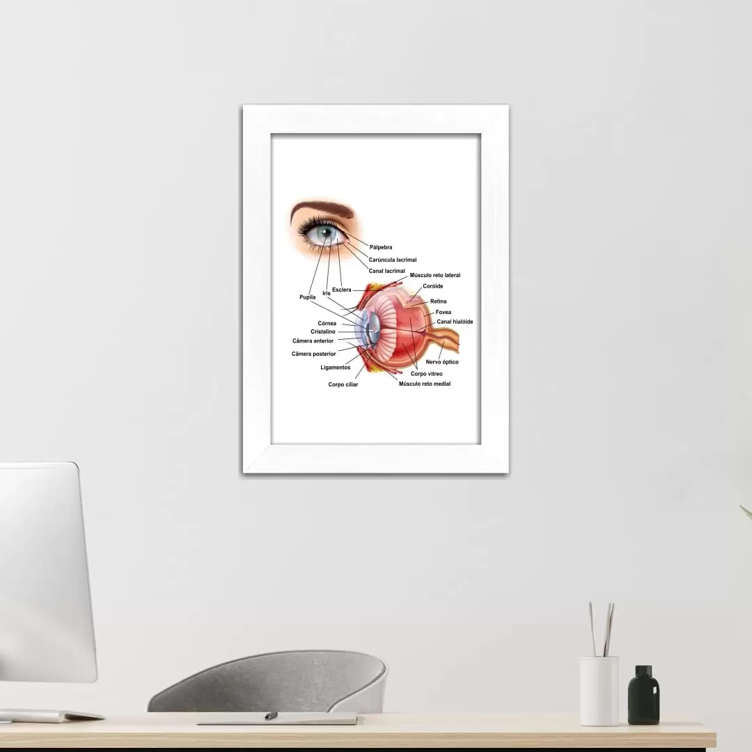 Quadro Decorativo Frase - Os Olhos - Imagem 2