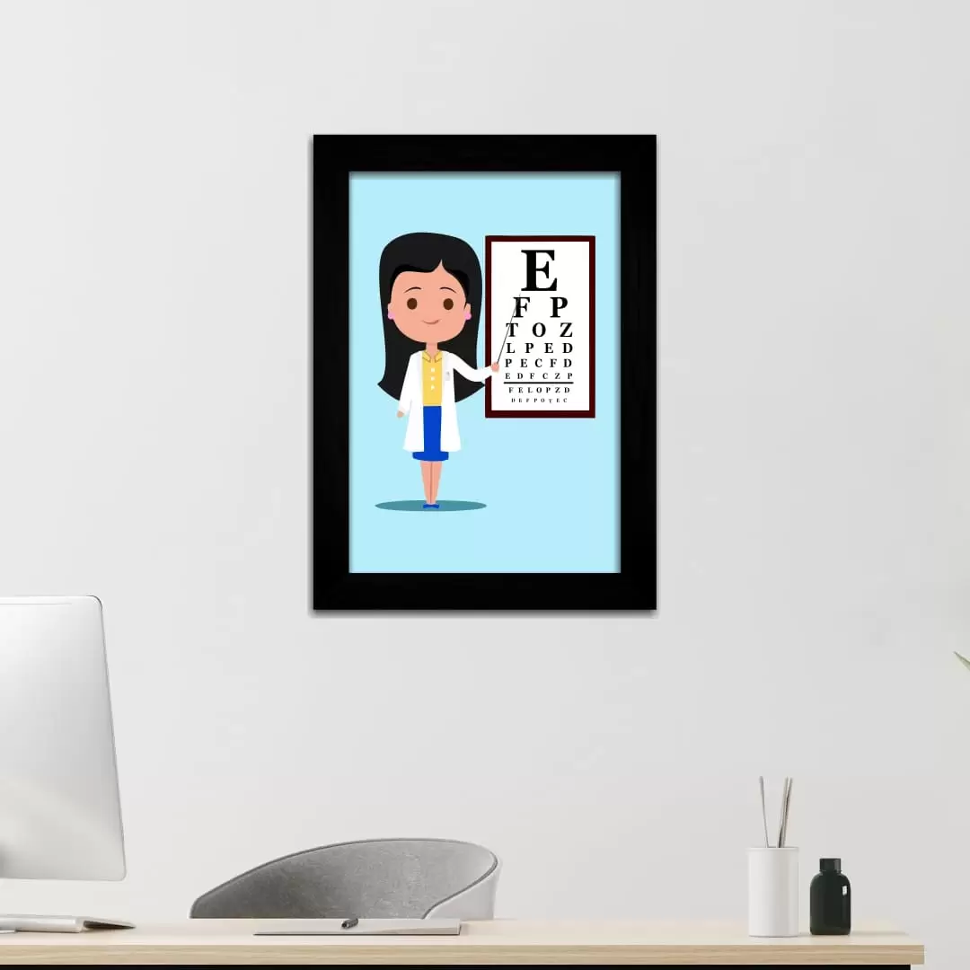 Quadro Decorativo Frase - Oftalmologista - Moldura Preta - Quadro Decorativo Frase - Oftalmologista - Moldura Preta -