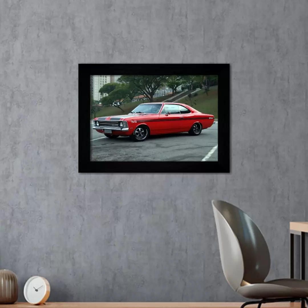 Quadro Decorativo Red Muscle - Moldura Preta -