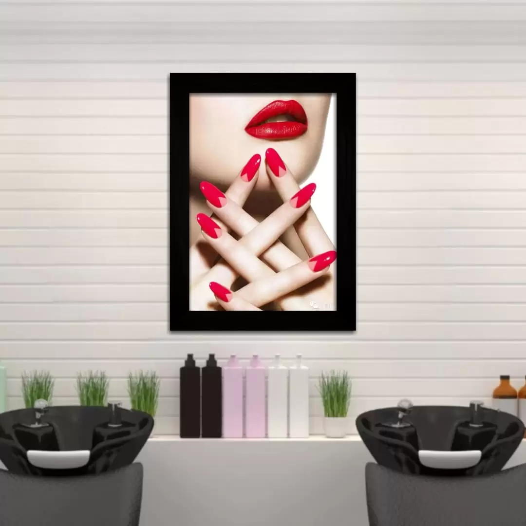 Quadro Decorativo Moda - Labios - Moldura Preta - Quadro Decorativo Moda - Labios - Moldura Preta -