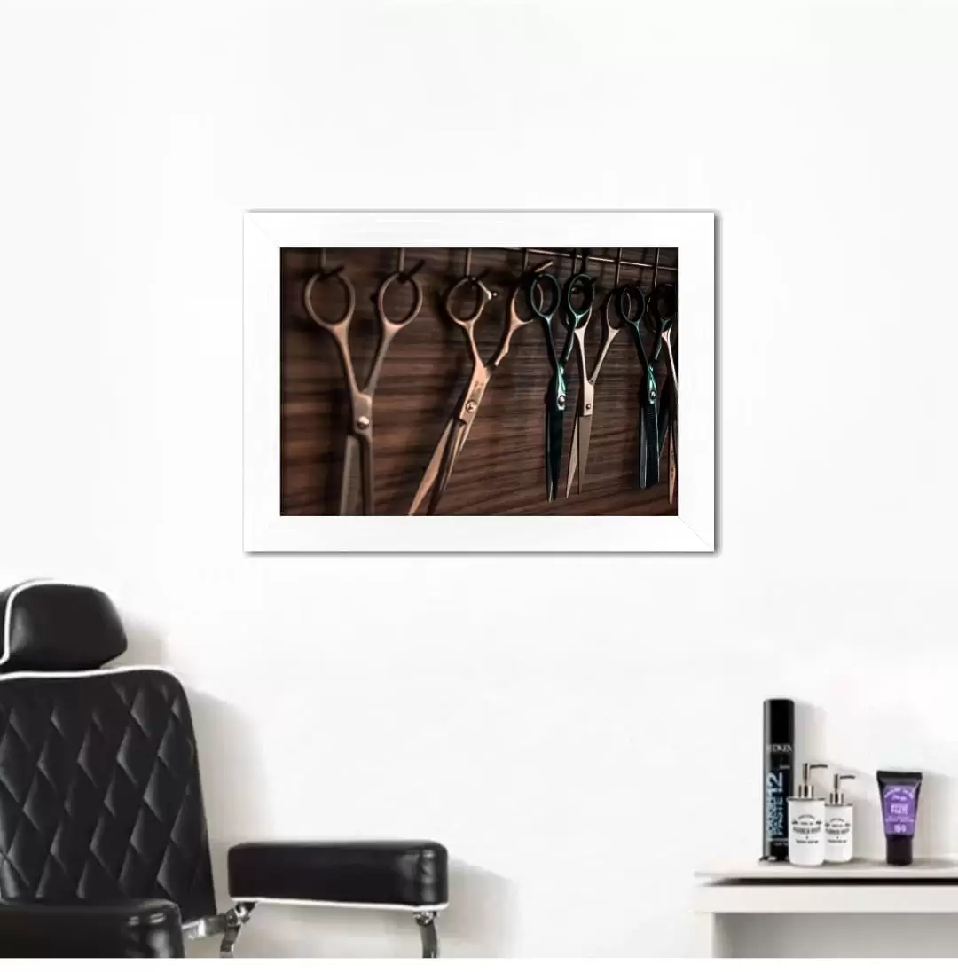 Quadro Decorativo Barbeiro Tesouras - Imagem 2
