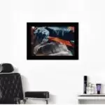 Quadro Decorativo Corte de Cabelo - Moldura Preta -