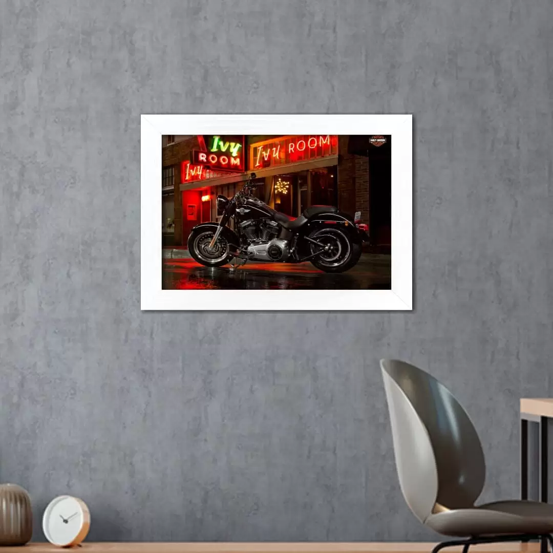 Quadro Decorativo Moto em Bar - Imagem 2