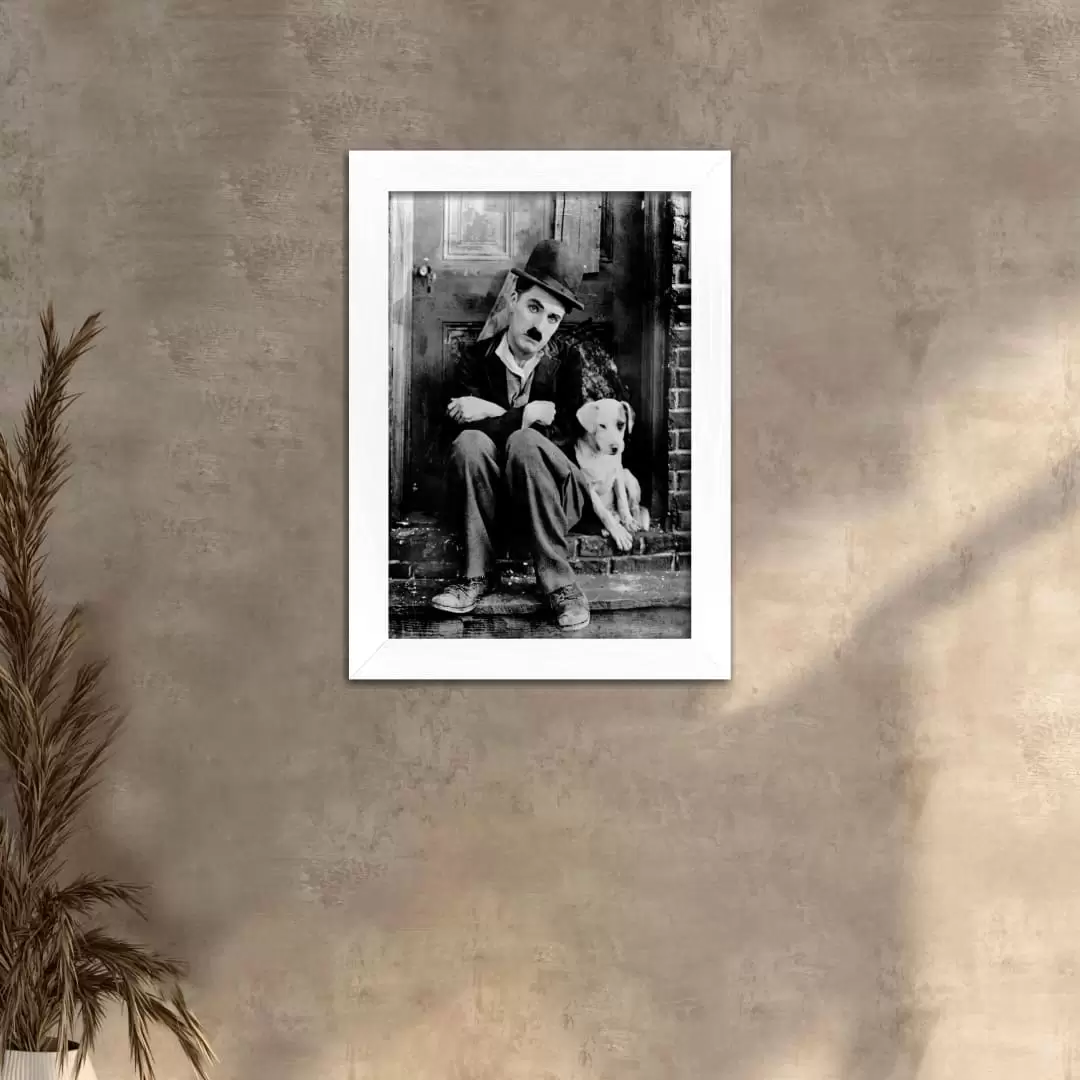 Quadro Decorativo Charlie Chaplin-dog - Imagem 2