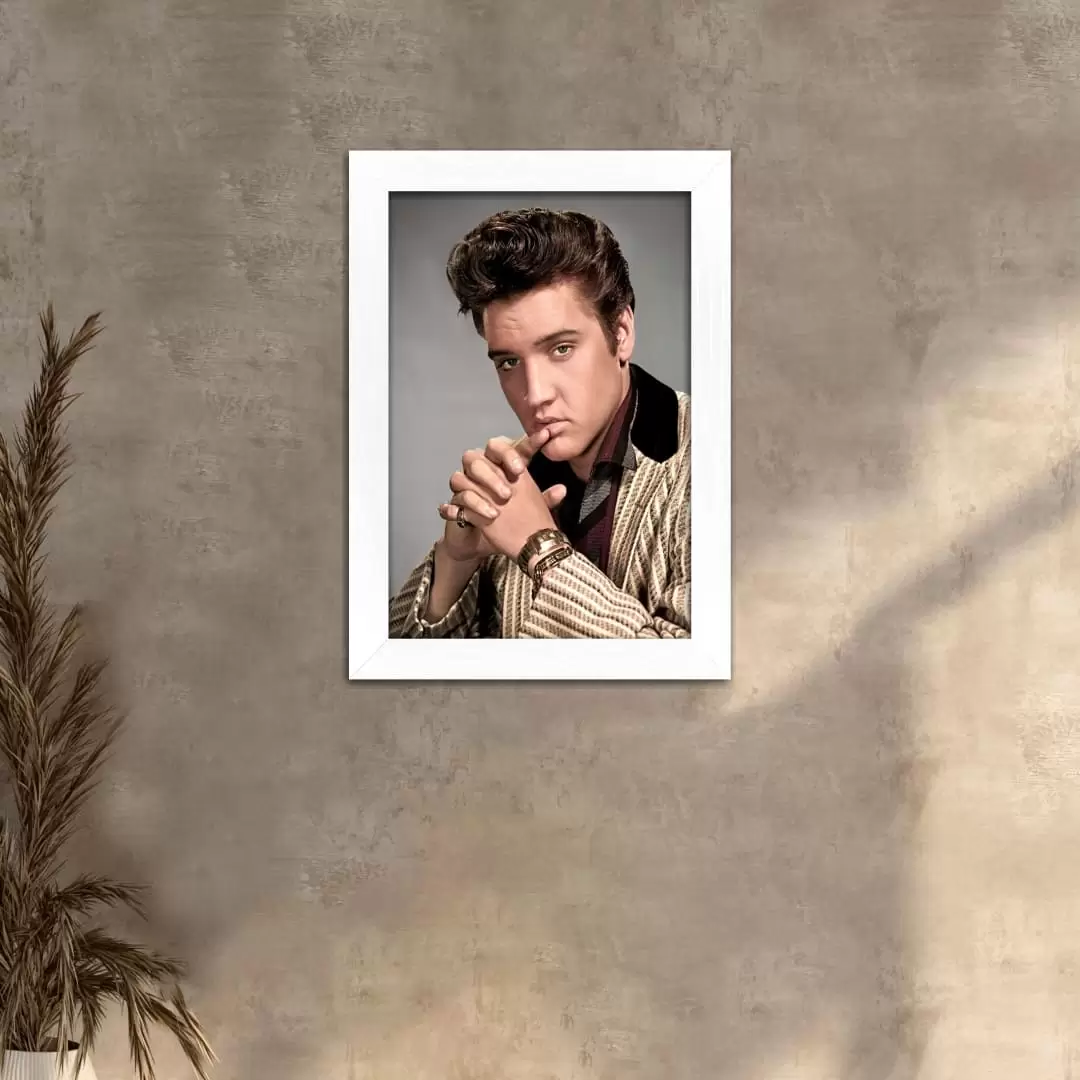 Quadro Decorativo Elvis-PresleyFundo-Cinza - Imagem 2