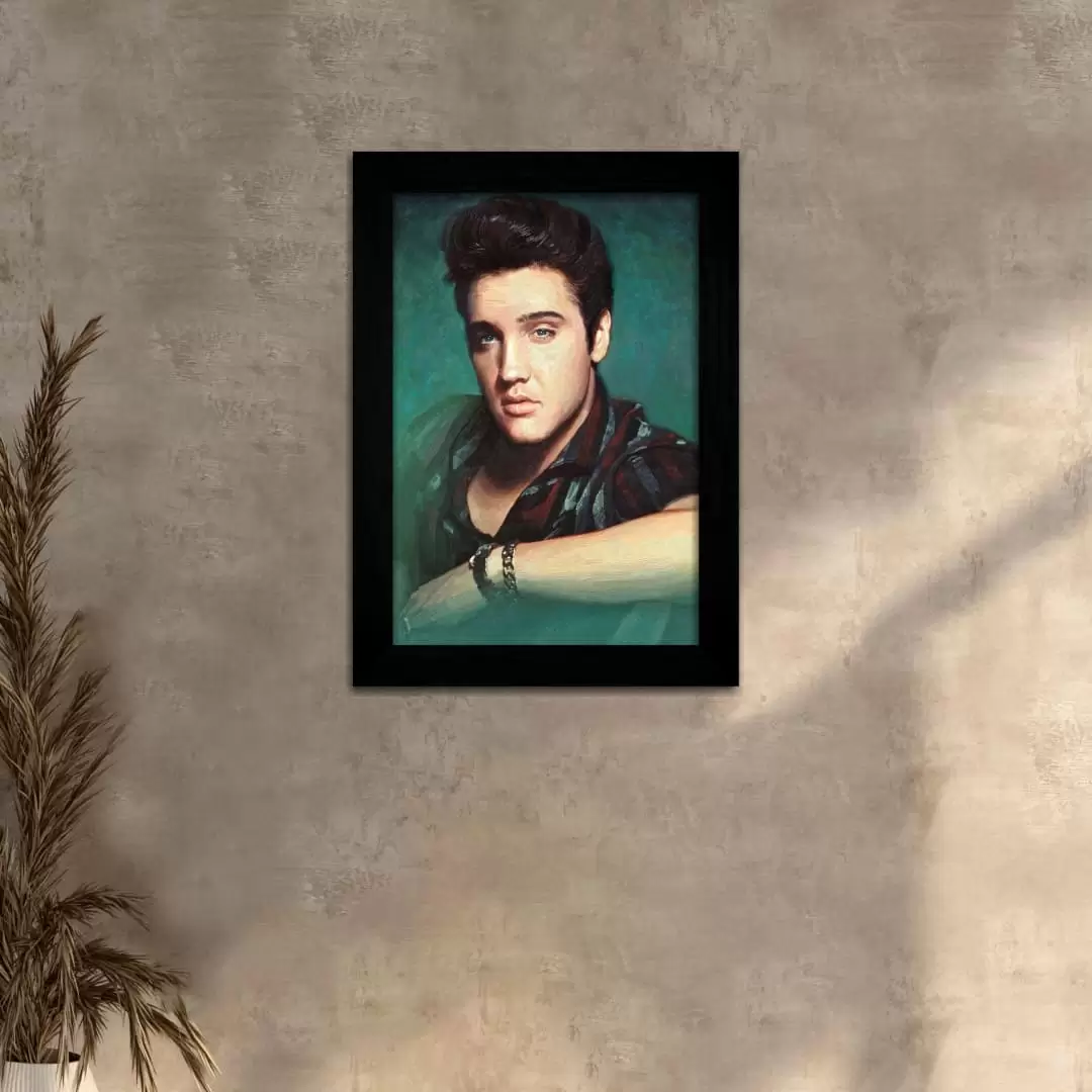 Quadro Decorativo Elvis Presley - Moldura Preta -