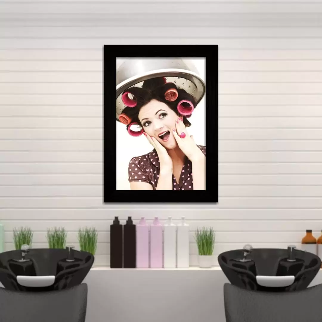 Quadro Decorativo Moda - Salão - Moldura Preta -