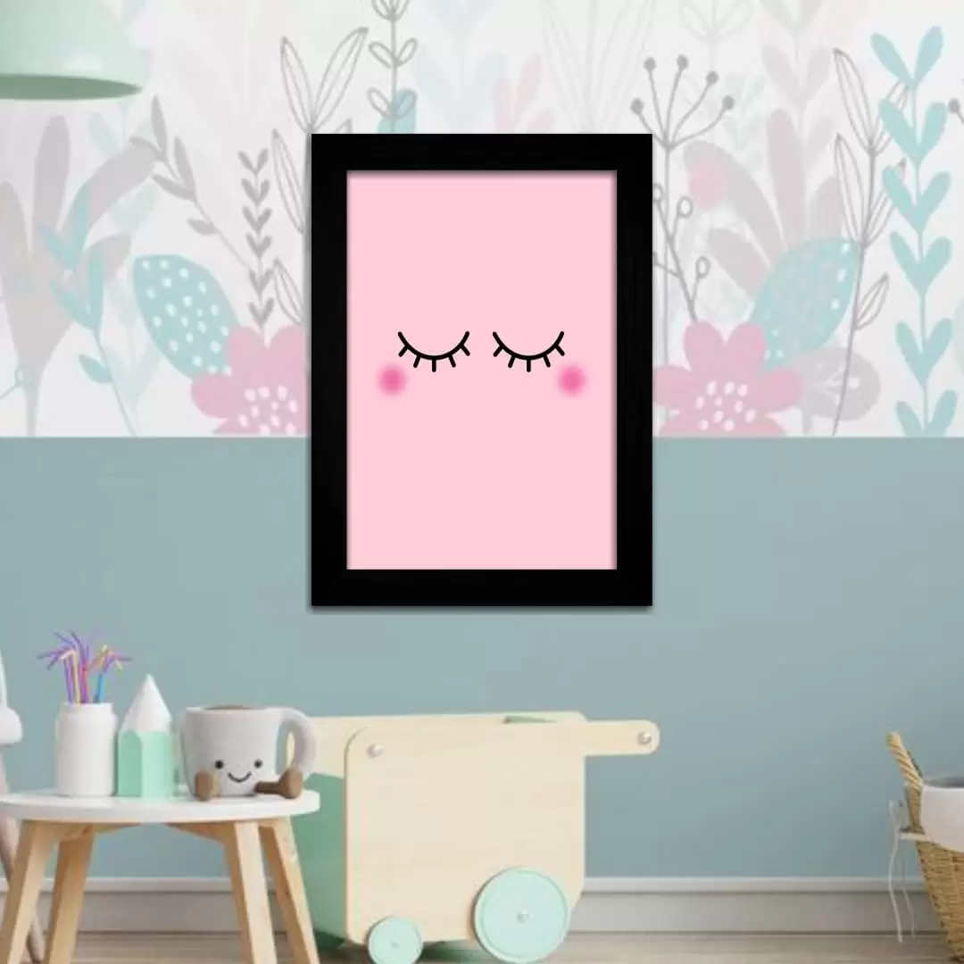 Quadro Decorativo Rosa Cílios - Imagem 2