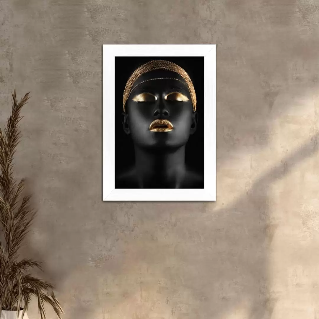 Quadro Decorativo Mulher Negra-Cabelo-Ouro - Imagem 2