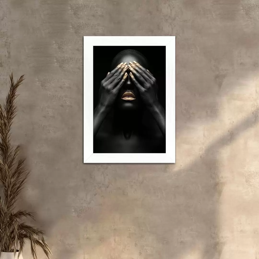 Quadro Decorativo Mulher Negra-Mãos - Imagem 2