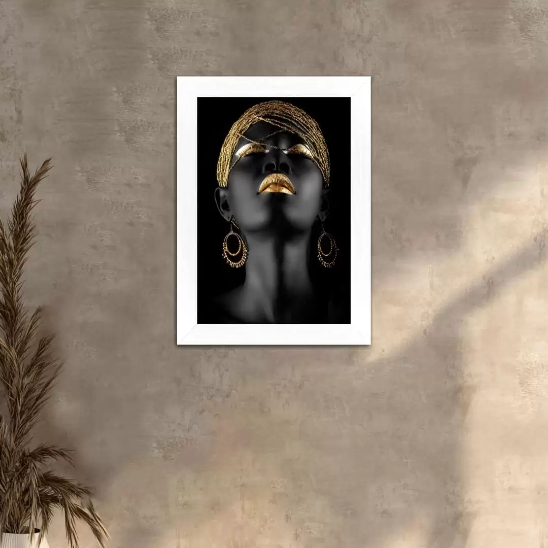 Quadro Decorativo Mulher-Negra de Ouro - Imagem 2