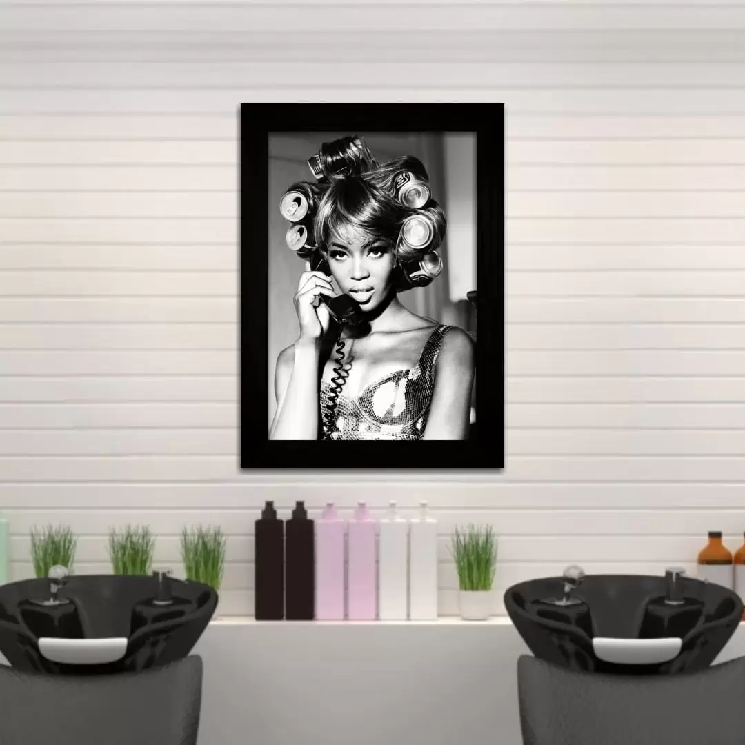 Quadro Decorativo Moda - Bobes- Moldura Preta -